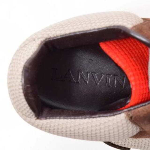 LANVIN(ランバン)のLANVIN 素材切替 ミドルカット スニーカー メンズの靴/シューズ(スニーカー)の商品写真