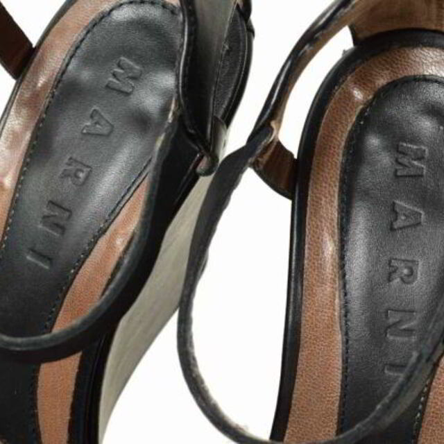 MARNI オープントゥ ストラップサンダル 36 ブラック マルニ