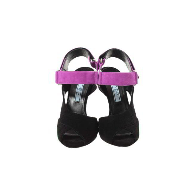 PRADA PRADA ブロックカラー スエード ストラップサンダルの通販 by