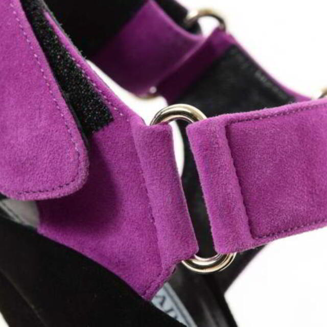 PRADA PRADA ブロックカラー スエード ストラップサンダルの通販 by