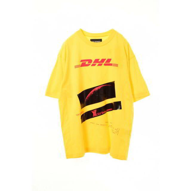 コットン100%衿部分YUKI HASHIMOTO DHL プリント Tシャツ