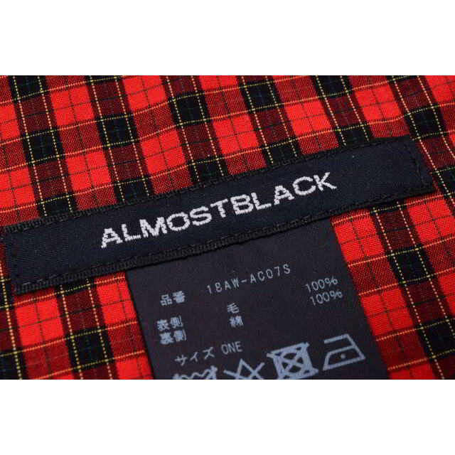 ALMOSTBLACK ウール チェック ストール