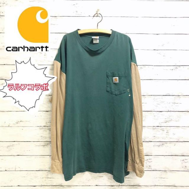 carhartt(カーハート)のカーハート　◆異素材　ロンT シャツ　ラグランT メンズのトップス(Tシャツ/カットソー(七分/長袖))の商品写真