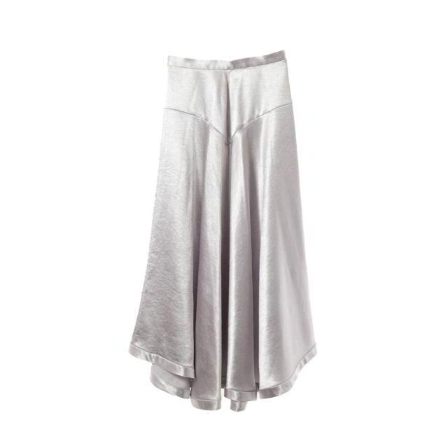 LE CIEL BLEU(ルシェルブルー)のLE CIEL BLEU メタリック フレア スカート レディースのスカート(その他)の商品写真
