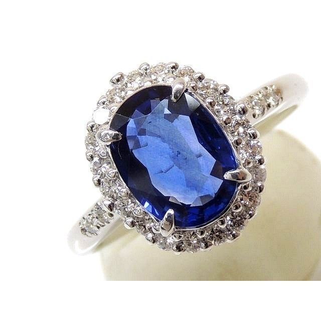 楽ギフ_のし宛書】 プラチナ リング ☆ 17号 サファイア 2.73ct ダイヤ