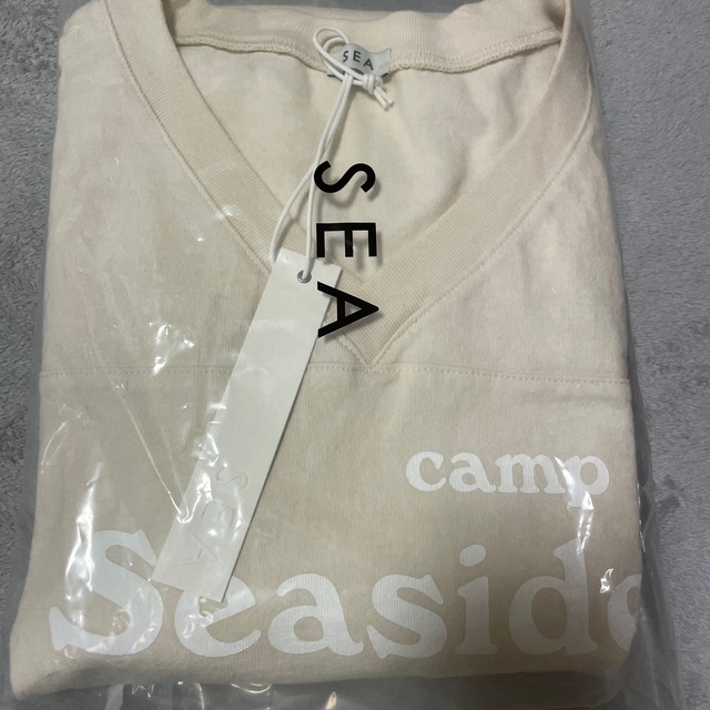 SEA(シー)の新品　SEA Tシャツ　フリーサイズベージュ系　可愛い レディースのトップス(Tシャツ(半袖/袖なし))の商品写真