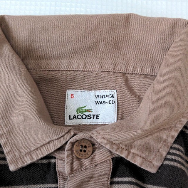 LACOSTE(ラコステ)のラコステ VINTAGE WASHED 長袖 ポロシャツ XL 美品 メンズのトップス(ポロシャツ)の商品写真