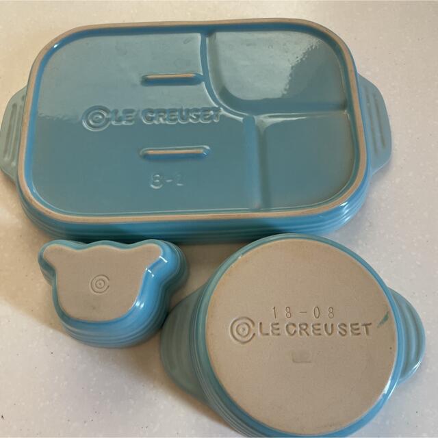 LE CREUSET(ルクルーゼ)のLE CREUSET　ル・クルーゼ ベビー食器 3点set キッズ/ベビー/マタニティの授乳/お食事用品(離乳食器セット)の商品写真