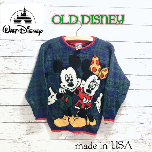 入手困難 ◆ディズニー Mickey's STUFF ニット 　　チェック