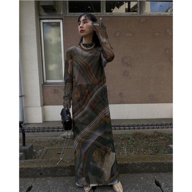 アメリヴィンテージ CROOKED STRATUM SHEER DRESS 激安価格の 8575円