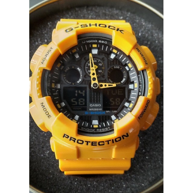 美品 レア G-SHOCK 5081 GA-100Aイエロー 生産終了商品