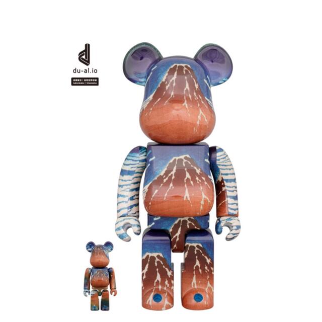 BE@RBRICK 葛飾北斎 冨嶽三十六景 凱風快晴 100％ & 400％