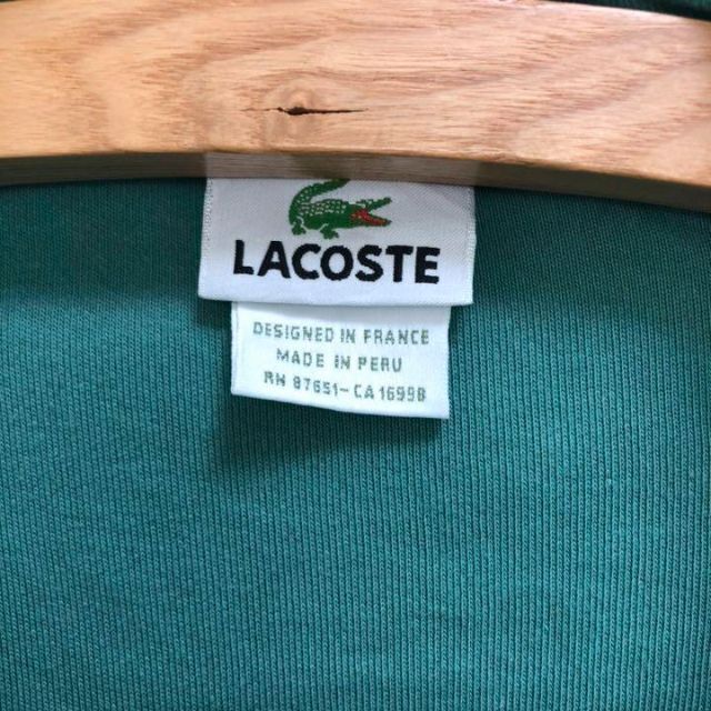 LACOSTE(ラコステ)のラコステ◆人気カラー グリーン ハーフジップ スウェット　ワンポイントロゴ刺繍 メンズのトップス(スウェット)の商品写真