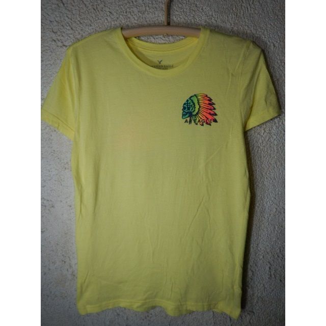 American Eagle(アメリカンイーグル)の7853　アメリカン　イーグル　tシャツ　スカル　インディアン　プリント メンズのトップス(Tシャツ/カットソー(半袖/袖なし))の商品写真