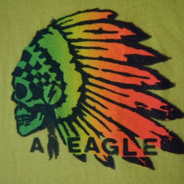 American Eagle(アメリカンイーグル)の7853　アメリカン　イーグル　tシャツ　スカル　インディアン　プリント メンズのトップス(Tシャツ/カットソー(半袖/袖なし))の商品写真
