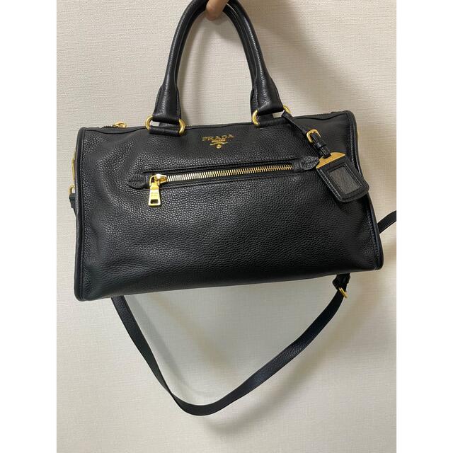 プラダ PRADA 1BA058 ロゴ 2WAY ハンドバッグ レザー ベージュ