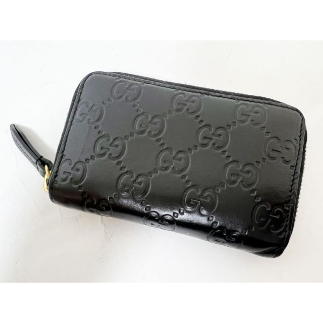GUCCI グッチ 447939 グッチシマ レザー コインケース ブラック