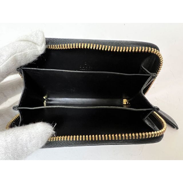 GUCCI グッチ 447939 グッチシマ レザー コインケース ブラック