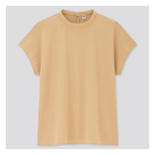 ユニクロ(UNIQLO)のUNIQLO ユニクロ　クレープジャージスタンドカラーT(シャツ/ブラウス(半袖/袖なし))