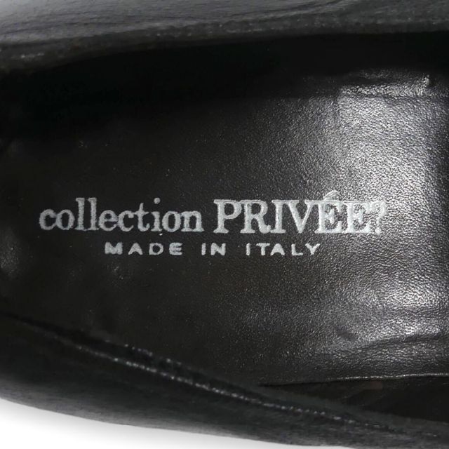 collection PRIVEE?(コレクションプリヴェ)のイタリア製 ローファー 24.5 本革 黒 サイドゴア メンズ SJ1322 メンズの靴/シューズ(スリッポン/モカシン)の商品写真