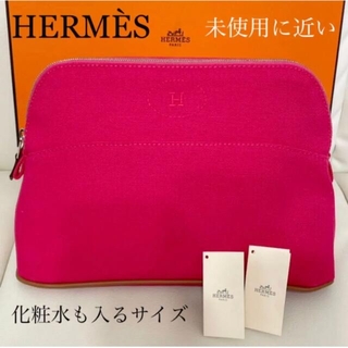 エルメス(Hermes)の【HERMÈS ポーチ】エルメス キャンバス ボリードポーチMM ポーチ ピンク(ポーチ)