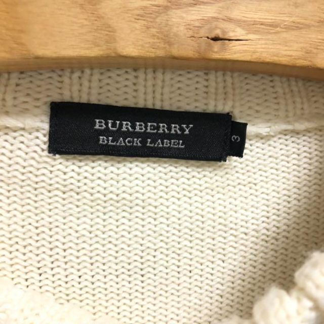 BURBERRY BLACK LABEL(バーバリーブラックレーベル)のバーバリーブラックレーベル◆ジップアップニットセーター　ノバチェック　L 希少 メンズのトップス(ニット/セーター)の商品写真