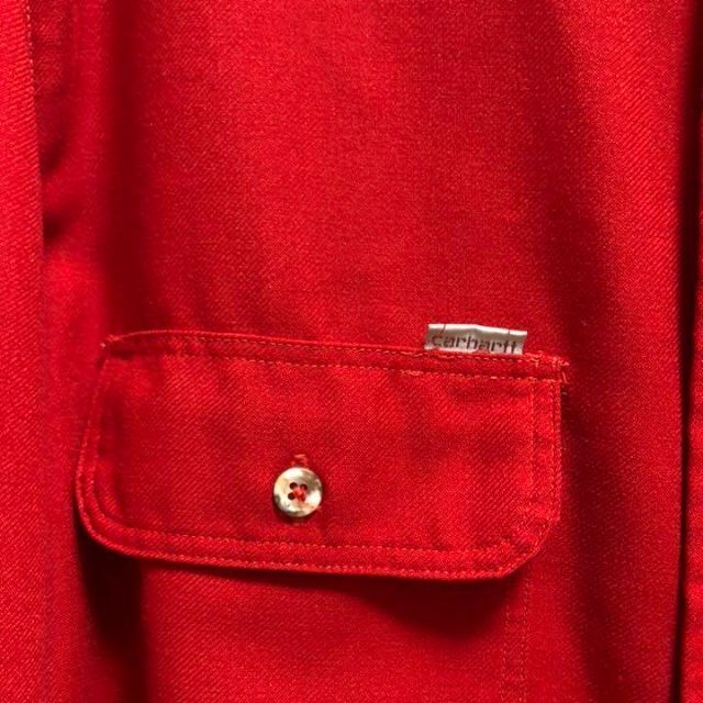 carhartt(カーハート)のカーハート◆長袖シャツ　ダブルポケット　赤　XL オーバーサイズ メンズのトップス(シャツ)の商品写真