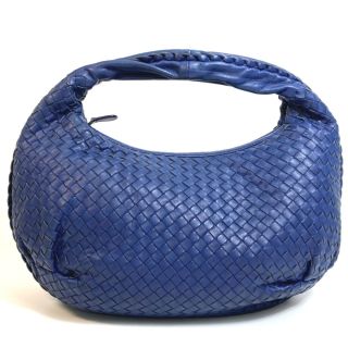 ボッテガヴェネタ(Bottega Veneta)のボッテガヴェネタ BOTTEGA VENETA ホーボー 232499 イントレチャート ミラー付き 肩掛け ショルダーバッグ レザー ブルー(ショルダーバッグ)