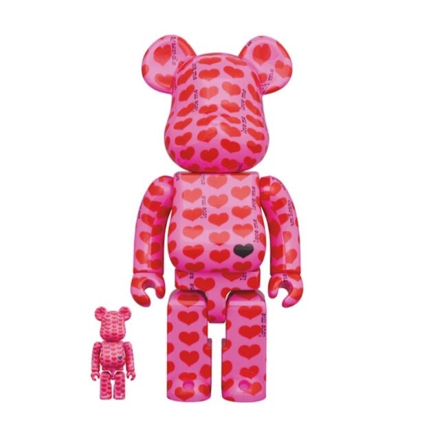 エンタメ/ホビーBE@RBRICK Pink Heart 100％ & 400％