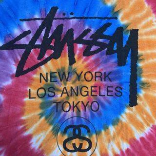 ステューシー(STUSSY)の人気カラータイダイ☆ステューシー ワールドツアー ビッグサイズTシャツ(Tシャツ/カットソー(半袖/袖なし))