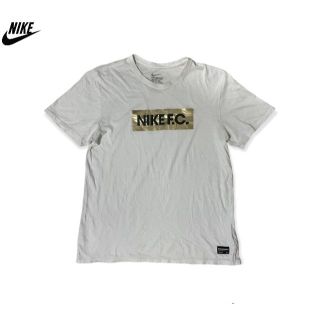 ナイキ(NIKE)のNIKE FC ホワイト ゴールド ボックスロゴ 半袖Tシャツ ナイキ(Tシャツ/カットソー(半袖/袖なし))