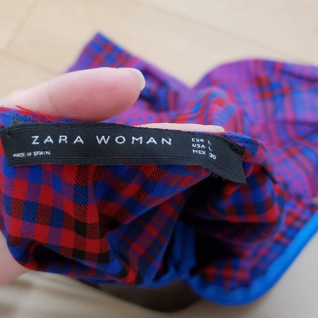 ZARA(ザラ)のZARA WOMAN 　チェック柄トップス レディースのトップス(シャツ/ブラウス(半袖/袖なし))の商品写真