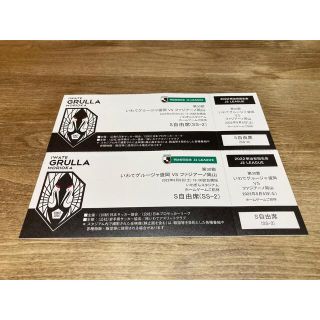 いわてグルージャ盛岡　８月６日　S自由席　２枚(サッカー)