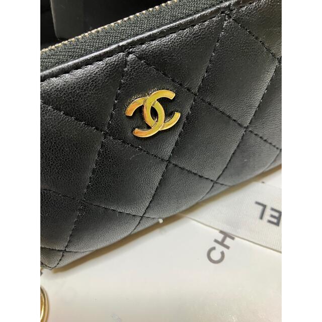 美品 CHANEL マトラッセ L字ファスナー コインケース キーケース