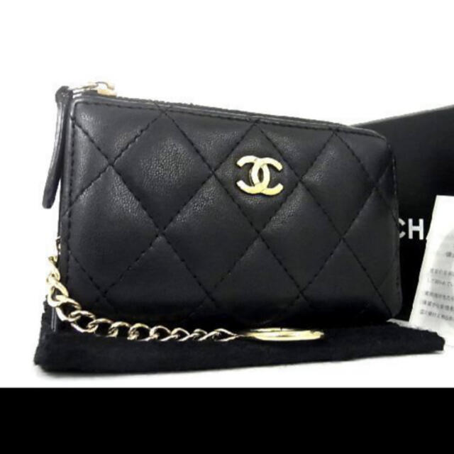美品 CHANEL マトラッセ L字ファスナー コインケース キーケース