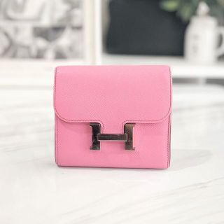 エルメス(Hermes)のエルメス　コンスタンス　コンパクト　エプソン　ピンク　□N刻印　美品☆(財布)