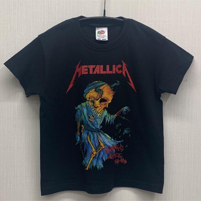 【 METALLICA 】メタリカ キッズ T シャツ 104 キッズ/ベビー/マタニティのキッズ服男の子用(90cm~)(Tシャツ/カットソー)の商品写真