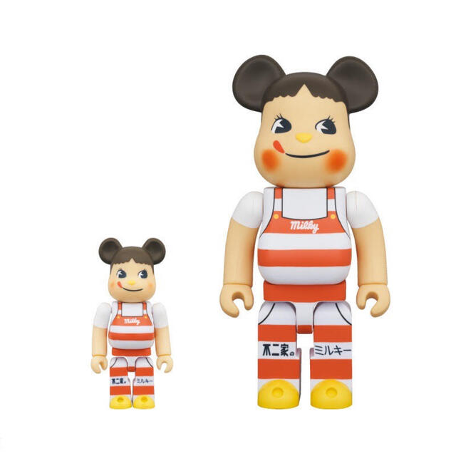 ベアブリック ペコちゃん ミルキー三角帽子デザイン 100% & 400% ベアブリック ペコちゃん ミルキー三角帽子デザイン 100% & 400%