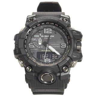 ジーショック(G-SHOCK)の美品 ジーショック マスターオブG マッドマスター 腕時計 5463 GWG-1000-1A1CR クオーツ ブラック文字盤 ステンレススチール メンズ G-SHOCK 【1-0061840】(腕時計(アナログ))