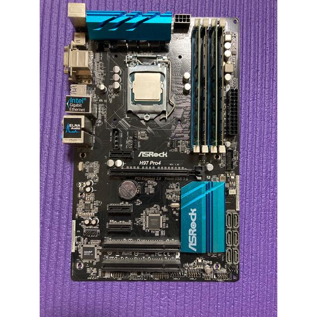 Asrock h97pro i7.4770k メモリ(8×2.4×2)セット スマホ/家電/カメラのPC/タブレット(PCパーツ)の商品写真