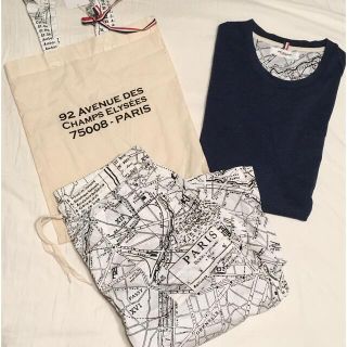 モルガンオム(MORGAN HOMME)の未使用品  MORGAN HOMME  シャツ&ハーフパンツセット 春夏(Tシャツ/カットソー(半袖/袖なし))