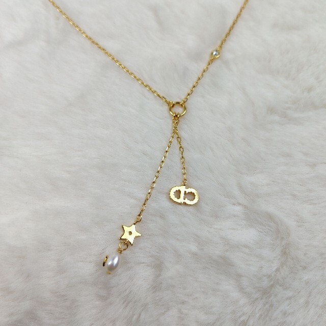 ボタニカルキャンドル バラ かすみ草 Dior SHINY-D ネックレス 淡水