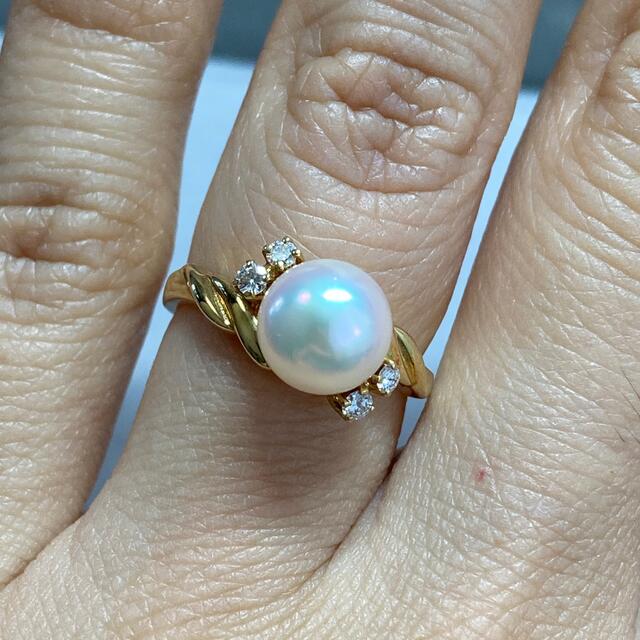 ミキモトのパールリング　K18 真珠の指輪　MIKIMOTO