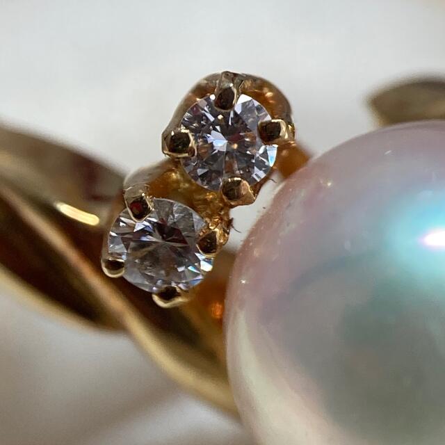 ミキモトのパールリング K18 真珠の指輪 MIKIMOTO