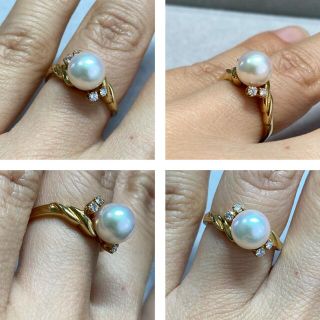 MIKIMOTO - ミキモトのパールリング K18 真珠の指輪 MIKIMOTOの