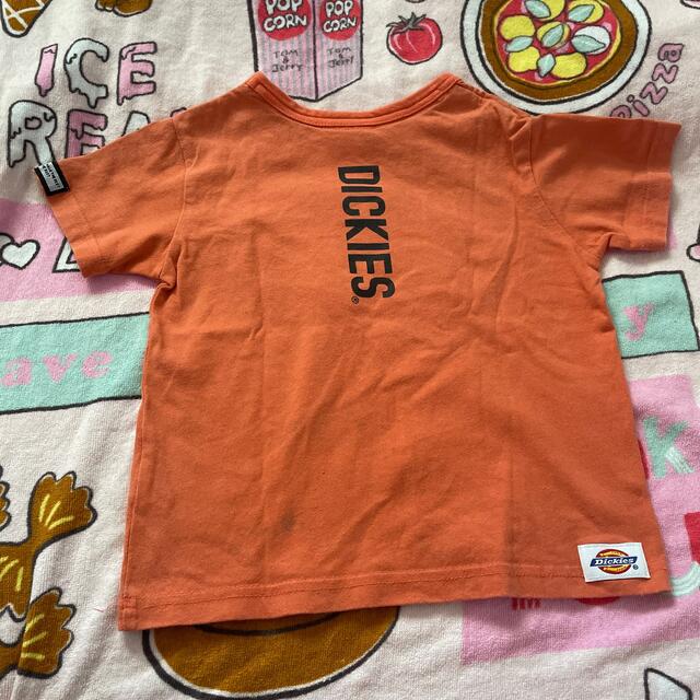 F.O.KIDS(エフオーキッズ)のF.O.KIDS  Dickiesコラボ Tシャツ オレンジ 難あり キッズ/ベビー/マタニティのキッズ服男の子用(90cm~)(Tシャツ/カットソー)の商品写真