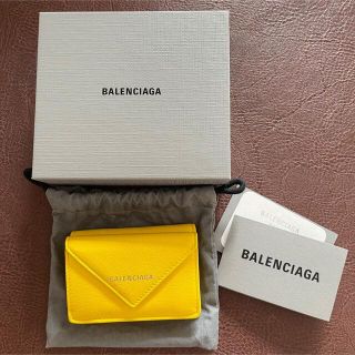 バレンシアガ(Balenciaga)の【なぁ様専用】★極美品★BALENCIAGA ペーパーミニウォレット　イエロー(財布)