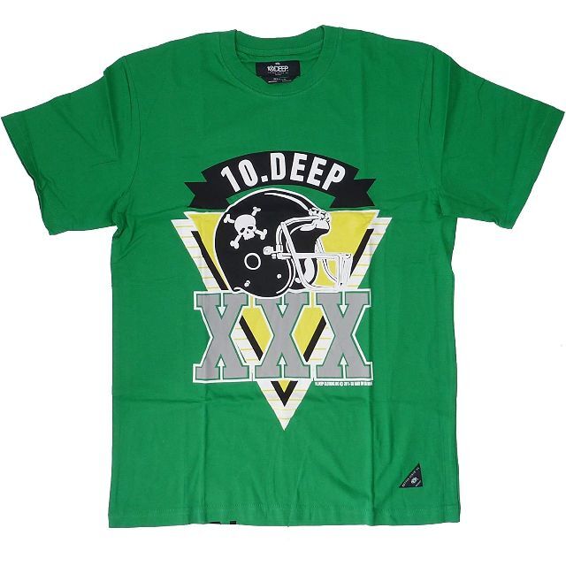 10 DEEP テンディープ XXXロゴ 半袖 Tシャツ グリーン XL