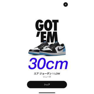 ナイキ(NIKE)のNIKE AIR JORDAN1 UNC エアジョーダン1  30cm(スニーカー)