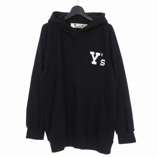 美品　y's ブラックパーカートレーナー　ジップアップ　y'sロゴ